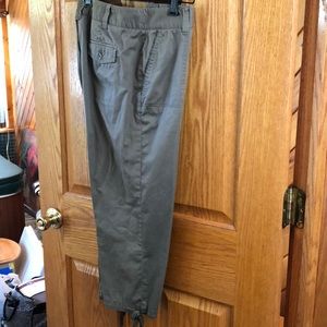Talbots cropped pants olive green
